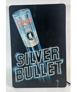 VINTAGE COORS SILVER BULLET BEER LIGHT UP SIGN CLASSIC UNDERWRITERS LAB ... - $128.69