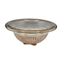 Federal Pink Depression Glass Ribbed Rolled Edge Mixing Bowl Shelf 9.75&quot; Vintage - £18.35 GBP
