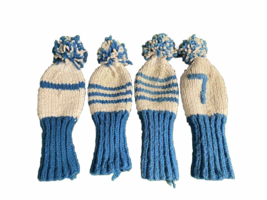 Vintage Golf Knit Headcover Set 4 Pieces 1,3,5,7 In Fair Overall Condition - £15.25 GBP