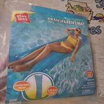 Play Day Transparent Swimming Pool Floating Raft Inflatable Summer NEW S... - $8.00