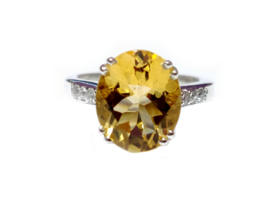 Hommes Citrine Fantaisie Bague Naturel Cocktail Bande Cadeau pour Lui Fatherday - £47.70 GBP