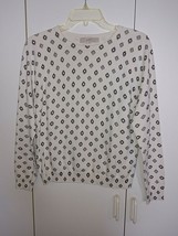 LOFT ANN TAYLOR LADIES LS CREW-NECK COTTON PULLOVER SWEATER-M-BARELY WOR... - $9.46