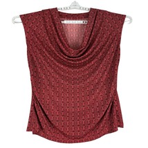 Worthington Women&#39;s Sleeveless Print Blouse Size 2X Red Plus Size - $18.50