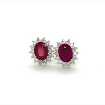 Natural Ruby Diamond Earrings 14k Gold 4.04 TCW Certified $5,250 215094 - £2,056.28 GBP