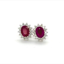 Natural Ruby Diamond Earrings 14k Gold 4.04 TCW Certified $5,250 215094 - £1,925.96 GBP