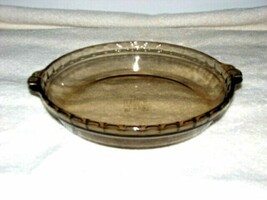 PYREX #229 Cranberry Glass Fluted Pie Pan Crimped Deep Dish Plate 10&quot; - $14.70