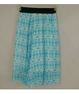 NWT LuLaRoe Lola Blue &amp; White Sheer Abstract Skirt Size XS - $15.83