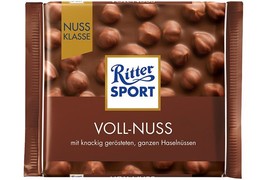 Ritter -  Milk Chocolate with whole Hazelnuts (100g/3.5 oz) - $4.59