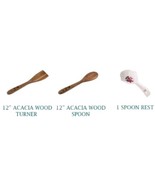 Pioneer Woman ~ FRONTIER SPECKLE MERLOT Spoon Rest ~ Two (2) Acacia Wood... - $35.19 CAD