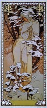 &quot;The Seasons: Winter&quot; (1900) by Alphonse Mucha Signed LE No. 134/475 Giclée - £2,984.47 GBP