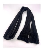 Universal Thread Winter Knit Scarf Womens Black Long Warm 110 Inches Long - $8.06 CAD
