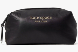Kate Spade Everything Puffy Medium Cosmetic Case Black Pouch PWR00239 NWT $68 - £31.81 GBP