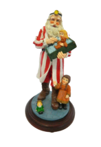 Santa Doctor Figurine Girl Doll Teddy Bear Red White Coat Marshall Pottery - £17.81 GBP