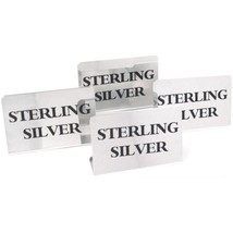 Sterling Silver Jewelry Showcase Signs 1 3/4&quot; 4Pcs - £8.36 GBP