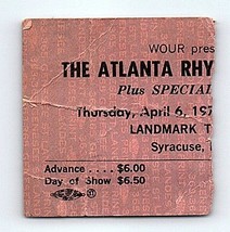 Atlanta Rhythm Teil Ticket Stumpf April 6 1978 Syracuse New York - £40.84 GBP