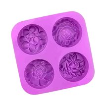 Making Supplies 4/6 Cavity Handmade DIY Craft Flower Shaped Silicone Soap Mold S - £9.64 GBP