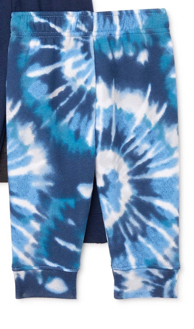Size 24M Baby Boy Blue Tie Dye Fleece Pants - $2.00