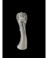 Angel of Love w Bible White &amp; Silver 13 in Figure Statue - $368.58 MXN