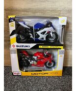 New Ray &amp; Maisto 1:12 Scale Suzuki &amp; Ducati Street Bikes Motorcycles - L... - $38.75 CAD