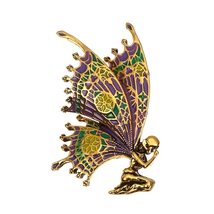 Jewelry Angel Designer Vintage Bag Butterfly Wings Fairy Brooch Pins Alloy(purpl - £9.16 GBP