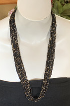 Multi Strand Seed Beads Long Necklace 26” - £11.19 GBP