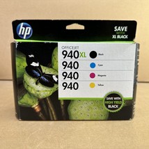 HP Office Jet Ink Combo Pack 940XL Black &940 Cyan, Magenta, Yellow Exp May 2016 - $27.99