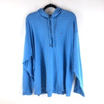 Tommy Hilfiger Mens Blue Long Sleeve Pullover Cotton Knit Sweater Hoodie XL - £22.67 GBP