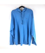 Tommy Hilfiger Mens Blue Long Sleeve Pullover Cotton Knit Sweater Hoodie XL - £22.67 GBP