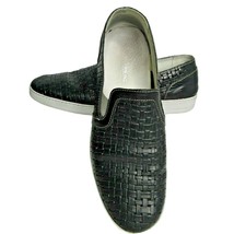 Carlo Pazolini Men&#39;s Leather Woven Loafer Slip On Shoes Black Size 9/42 - £74.04 GBP