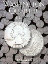 Washington Quarters Coin Folder Album #4 1988-1998 by H.E. Harris - £7.56 GBP