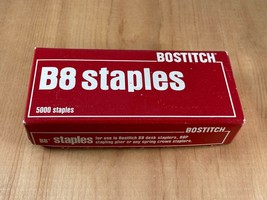 Opened Vintage Box of Bostitch B8 Staples - approx. 4500 staples - £3.71 GBP