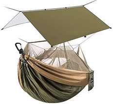 Sunyear Camping Hammock With Net &amp; Sunyear Hammock Rain Fly Tent Tarp Provides - £67.13 GBP