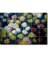 Claude Monet Flowers Painting Ceramic Tile Mural BTZ06104 - $240.00 - $1,440.00
