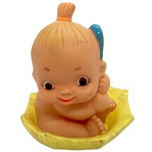 Baby Floating on Umbrella Rubber Squeaker Toy Vintage Japan - $438.05 MXN