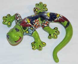 Mexican Talavera 10&quot; x 9&quot; Pottery Salamander Lizard Sculpture - $19.75