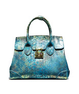 Cocoa Yacht Club Leather Snake Print Handbag - $162.32 CAD
