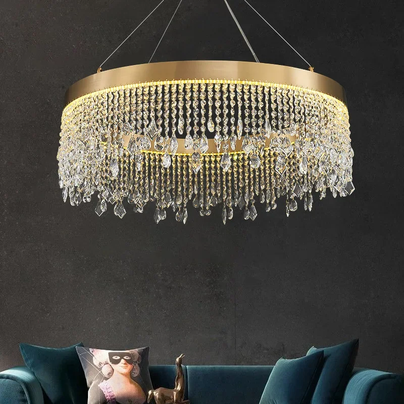 Modern Led Crystal Chandelier Living Room Light Dining Room Ceiling Lamp... - $342.36+