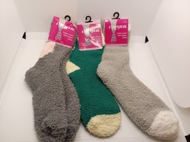 3 Pairs Carnival Ladies Super Soft Slipper Socks One Size Fuzzy Socks Slippers 3 - £9.58 GBP