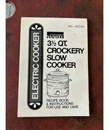 Vtg Montgomery Ward 3 1/2 Qt Crockery Slow Cooker Recipe Book &amp; Instruct... - $20.25 CAD