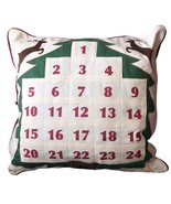 Pottery Barn Accents Advent Calendar Pillow Cover20&quot; Square Christmas De... - $52.88 CAD