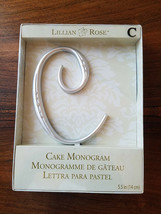 Cake Topper Wedding Lillian Rose Rhinestone Monogram Letter C Silver (NEW) - $9.85