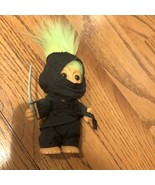Vintage Russ Troll Ninja Doll 5&quot; With Green Hair &amp; Sword - $15.20 CAD