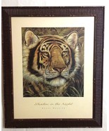 TIGER PICTURE Shadow in the Night PRINT BY Ruane Manning with frame 19x23  - £38.66 GBP