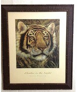 TIGER PICTURE Shadow in the Night PRINT BY Ruane Manning with frame 19x23  - $67.17 CAD