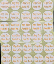 Personalised Stickers labels name text different font color  Round 37mm - £1.48 GBP+