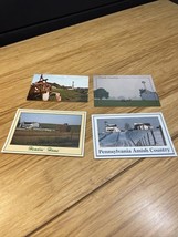 Vintage Lot of 4 Windmill State of Pennsylvania Postcards Amish Farm Bar... - $9.89