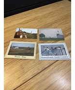 Vintage Lot of 4 Windmill State of Pennsylvania Postcards Amish Farm Bar... - €8,54 EUR