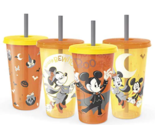 Four (4) ~ Zak  ~ 24 oz Glow in the Dark Halloween Cups ~ Disney ~ Micke... - £20.54 GBP