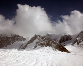 Clouds covering mountains and glacier Denali National Park Alaska Photo Print - £7.00 GBP+