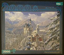 Buffalo Games Jigsaw Puzzle 2000 Piece "Winter at Neuschwanstein Castle" NEW - $19.00